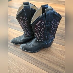 Kids Black Cowboy Boots